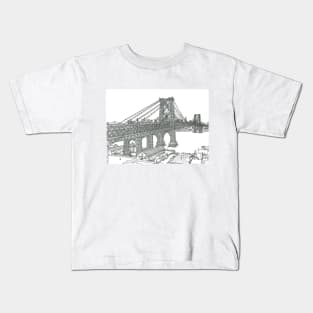 The Williamsburg Bridge Kids T-Shirt